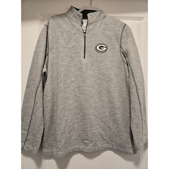 NFL Other - NFL Team Apparel Green Bay Packers Quarter Zip Pullover Heather Gray Mens Large
